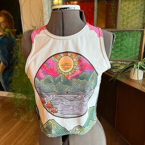 Frogmouth skater tank top by Lady Trample